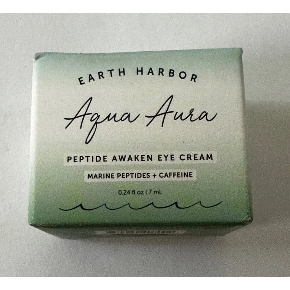 Earth harbor Aqua Aura Peptide Awaken Eye Cream Peptides Caffeine .24 fl oz